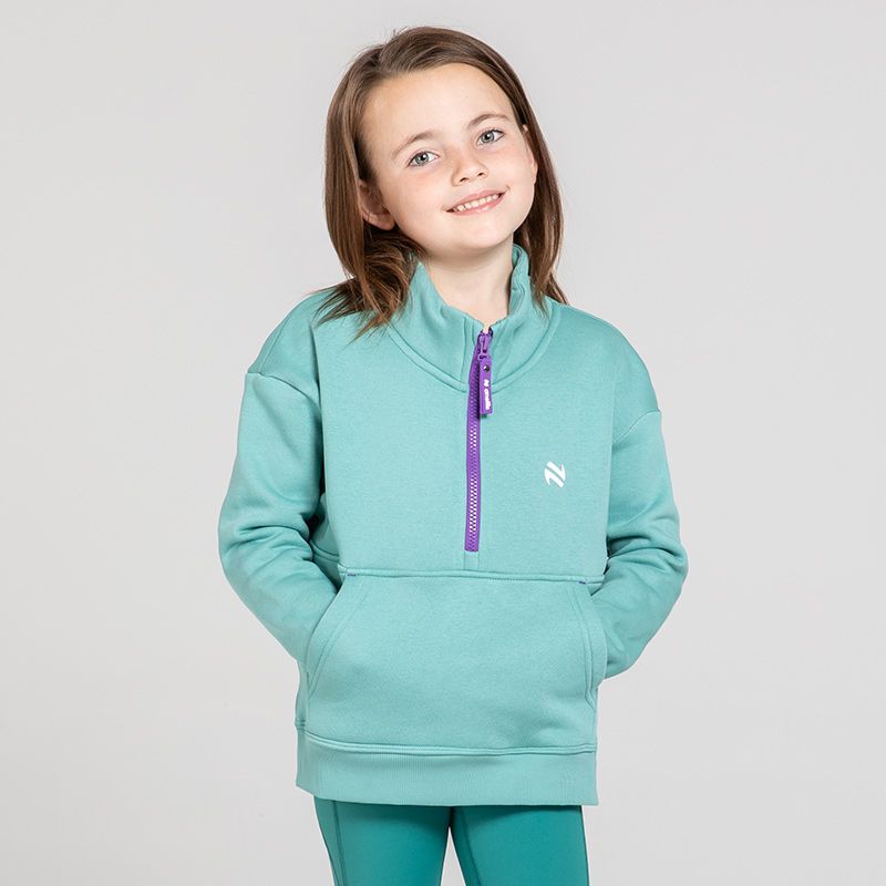 Kids’ Ellen Half Zip Fleece Green from O’Neills 