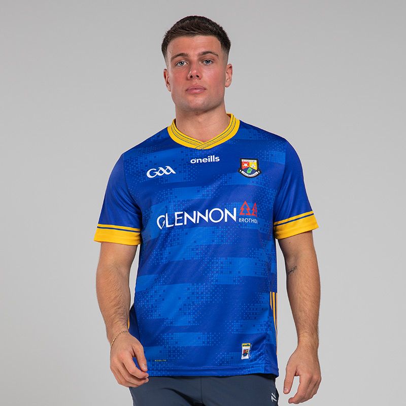 Royal Longford GAA Home Jersey 2024 with ribbed crewneck by O’Neills.