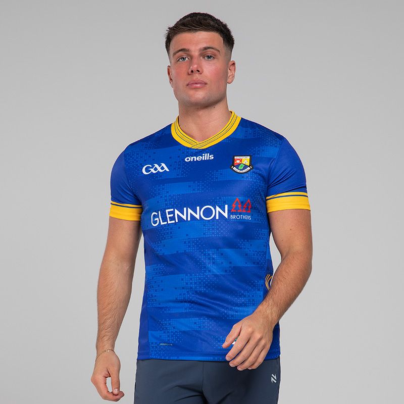 Royal Longford GAA Player Fit Home Jersey 2024 with ribbed crewneck by O’Neills.