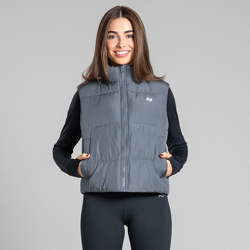Grey Women's Athena Padded Gilet by O’Neills.