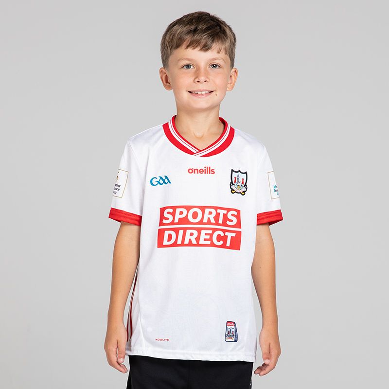 O’Neills White Cork GAA Kids' Personalised Alternative Jersey 2025 by O’Neills.