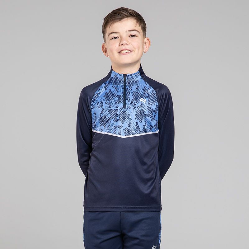 Kids' Jaden Half Zip Midlayer Navy from O’Neills.
