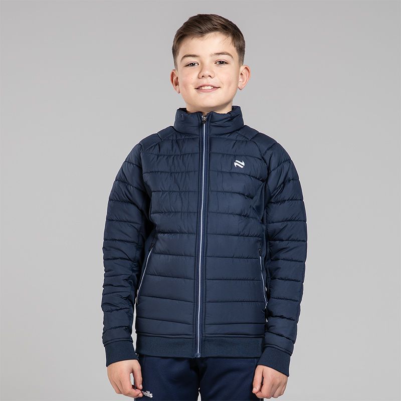 Kids' Elements Lightweight Padded Jacket Navy with fleece panelling from O’Neills.