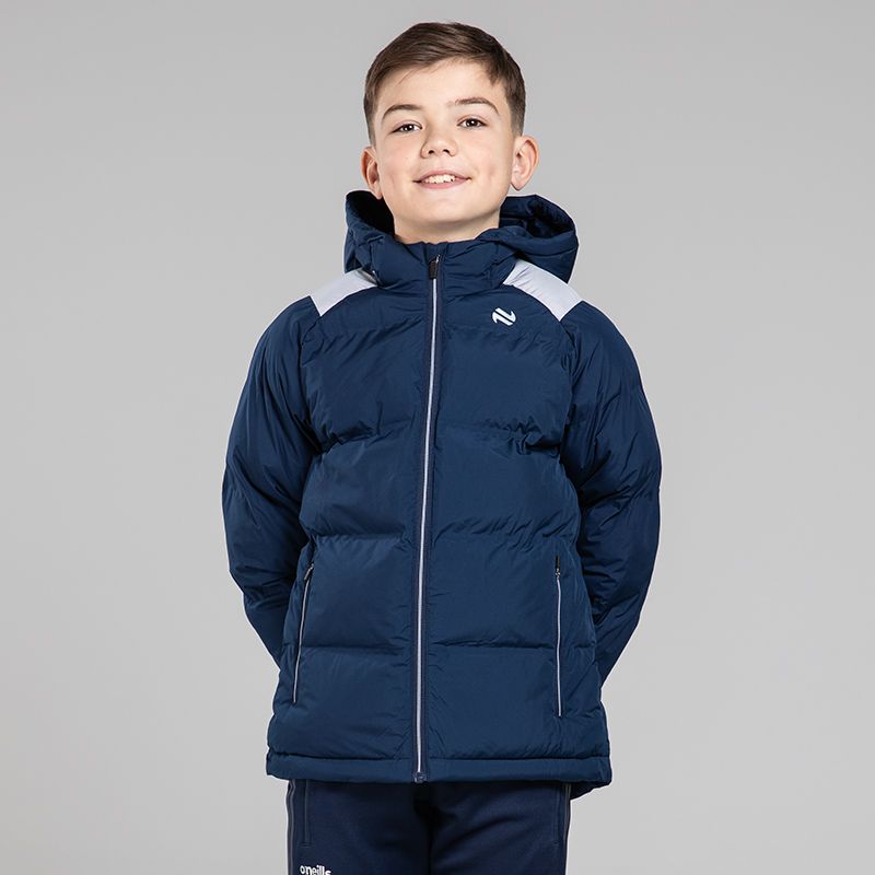 Navy Kids' Dynamo Hooded Padded Jacket by O’Neills.