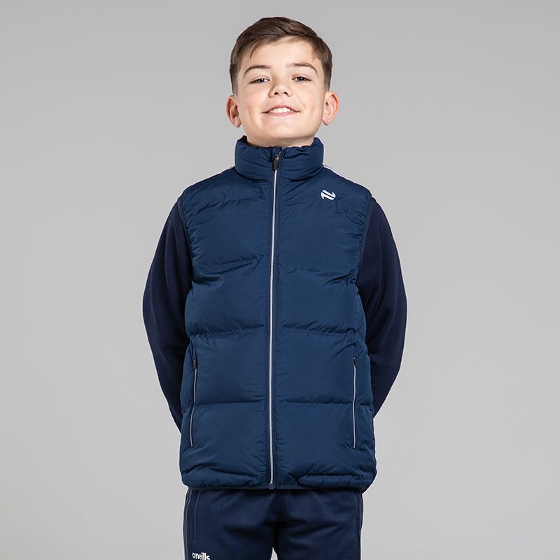 Navy Kids' Dynamo Padded Gilet by O’Neills. 