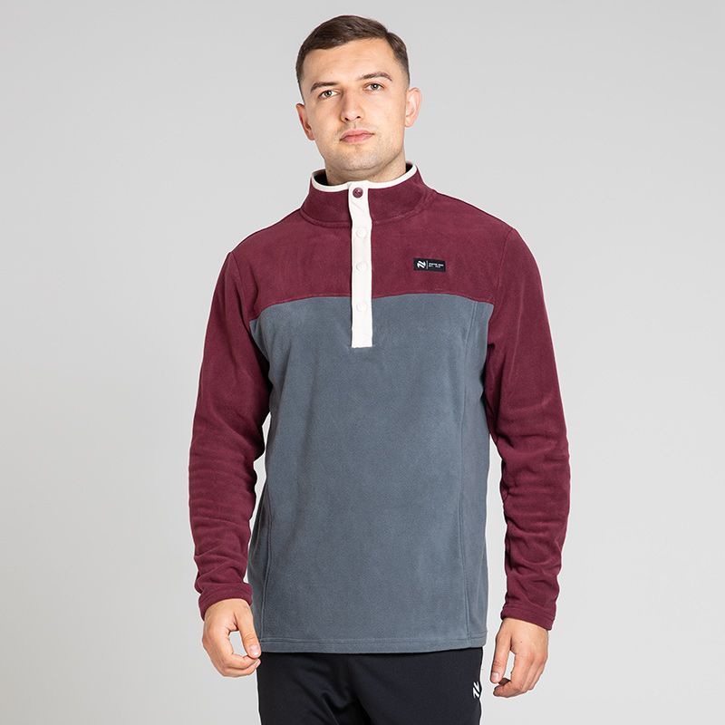 Men's Fortress Snap Button Fleece Maroon from O’Neills 