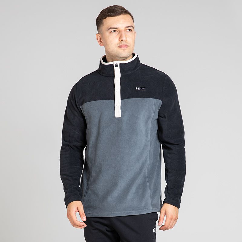 Men's Fortress Snap Button Fleece Dark Grey from O’Neills 