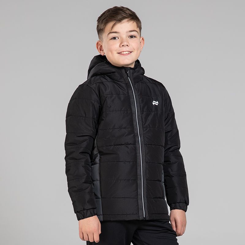 Black Kids' Pursuit Waterproof Hooded Padded Jacket from O'Neills