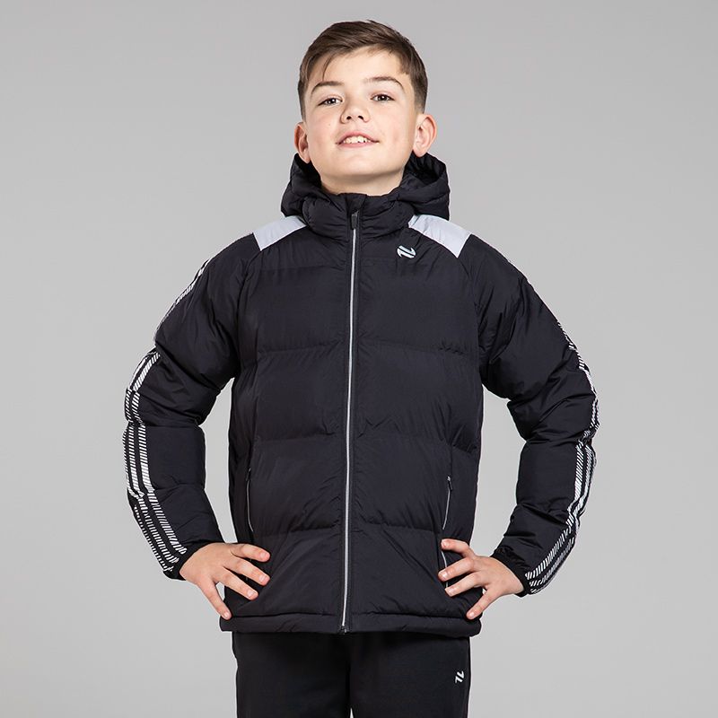 Black Kids' Dynamo Hooded Padded Jacket by O’Neills.