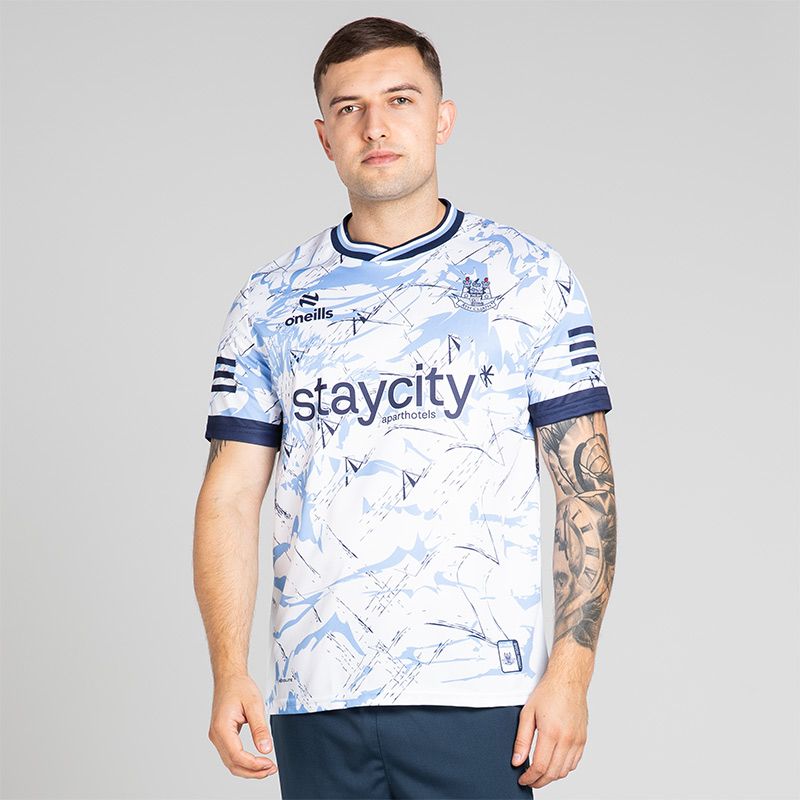 White Dublin GAA Short Sleeve Training Top by O’Neills.