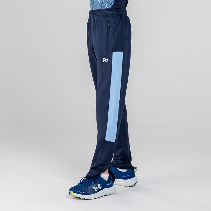Marine and sky Boys’ Skinny Tracksuit Bottoms with two zip pockets by O’Neills.
