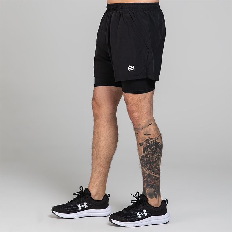 Black Men’s Nitro 2in 1 shorts with built-in base layer from O’Neills 