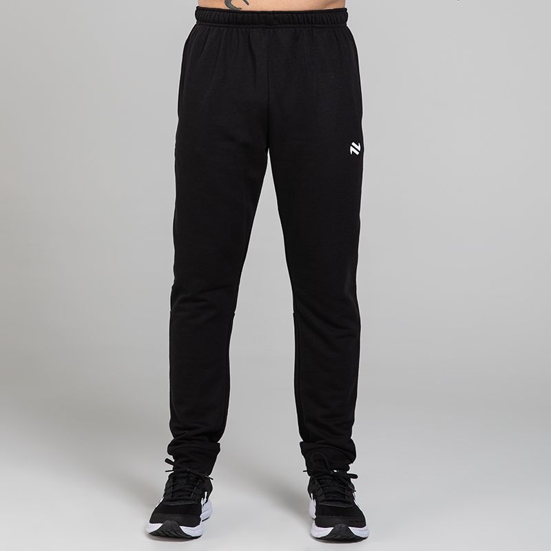 Black O'Neills Men's Sabre Fleece Tracksuit Bottoms crafted from super soft loopback cotton & designed with a tapered leg.