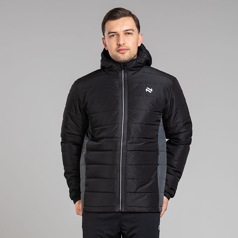 Black Men's Pursuit Waterproof Hooded Padded Jacket from O'Neills 