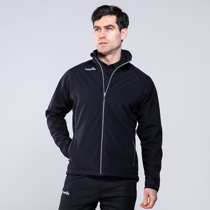Men's Black Idaho softshell jacket with two side zip pockets by O’Neills.