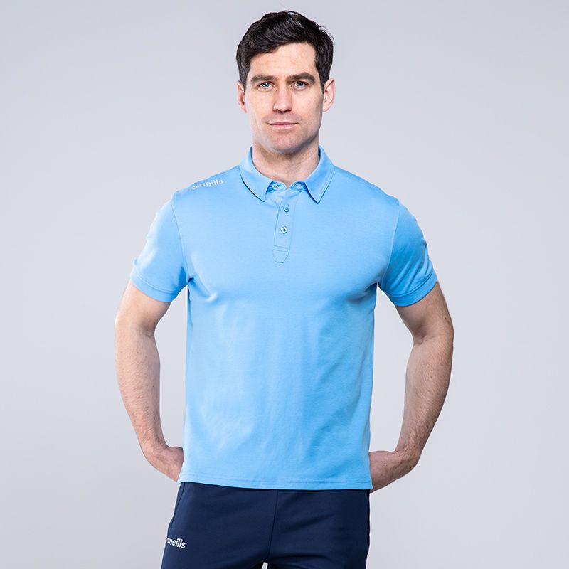 Blue Men's Pima Cotton Polo, with Ribbed cuffs from O'Neill's.