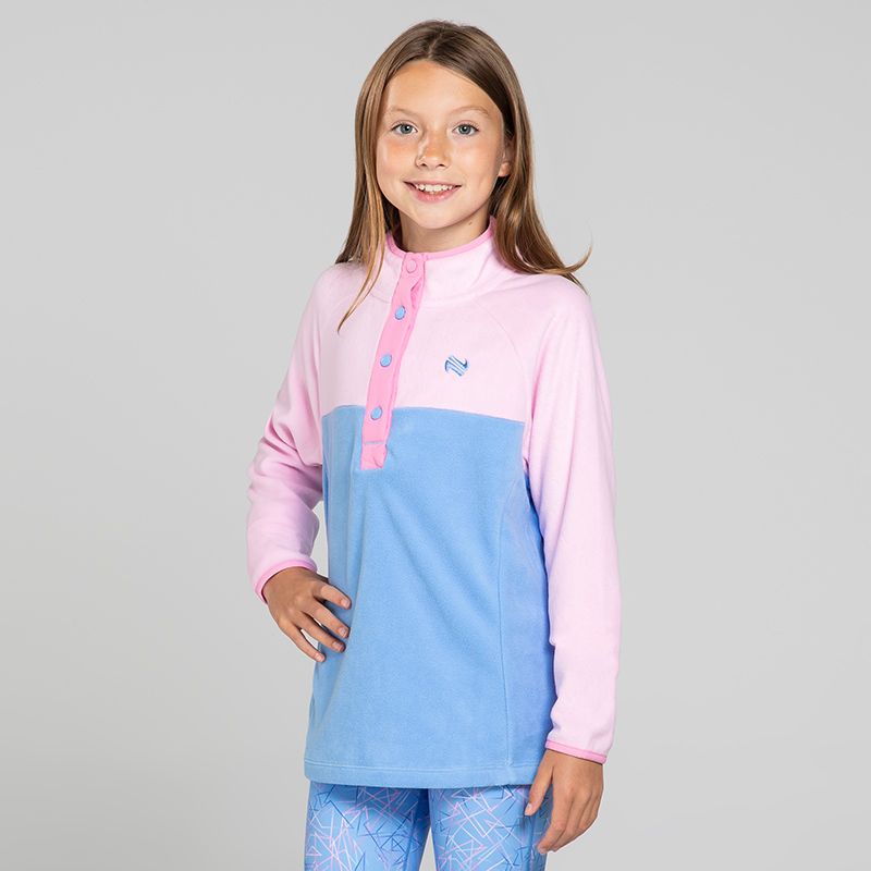 Kids’ Kayla Snap Fleece Top Blue/Pink from O’Neills
