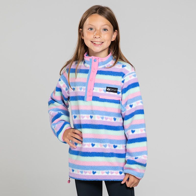 Purple / Green / Blue Kids Stella Snap Fleece Top from O’Neills Sportswear