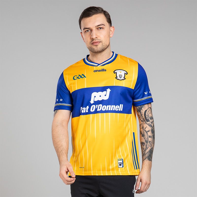 Amber Clare GAA Men's Home Jersey 2025 by O’Neills.