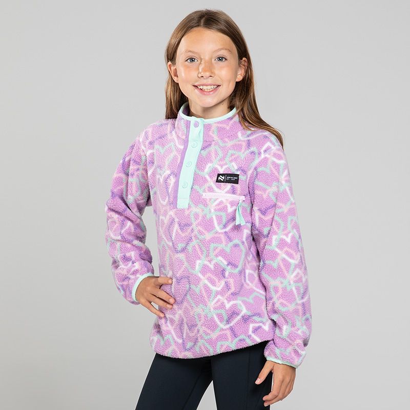 Purple / Green / Pink Kids Stella Snap Fleece Top from O’Neills Sportswear
