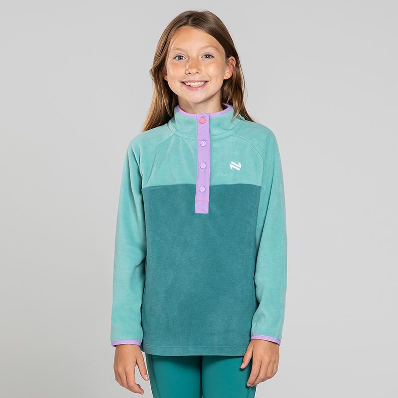 Women’s Kayla Snap Fleece Top Green from O’Neills