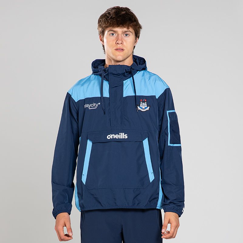 Dublin GAA Men's Drifter Half Zip Hooded Windbreaker Navy from O’Neills.