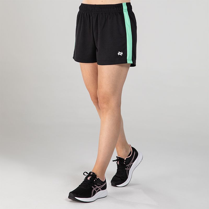Black Women’s Sports Shorts with elasticated waistband by O’Neills.