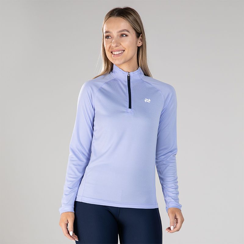 Purple women’s Skylar Half Zip Midlayer Top with O’Neills logo.