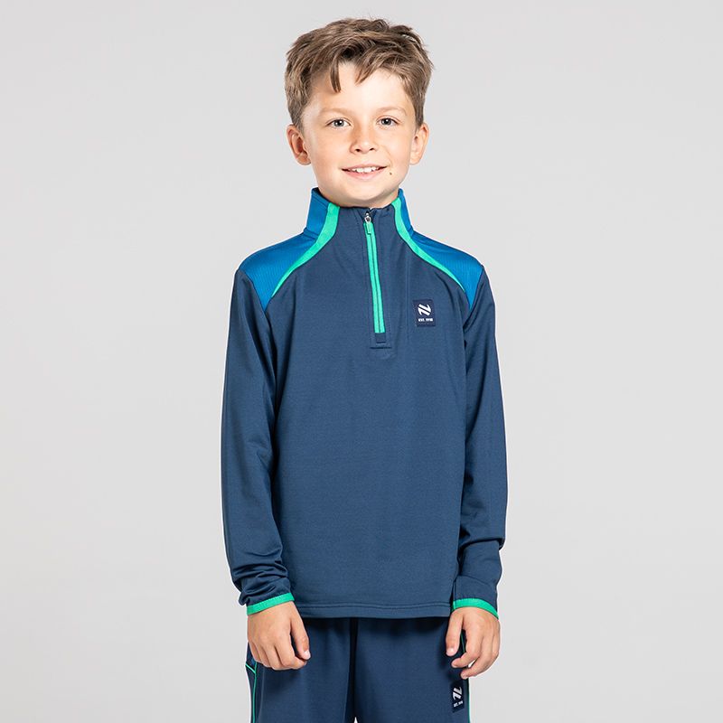 Kids’ Cian Brushed Half Zip Top Navy from O’Neills