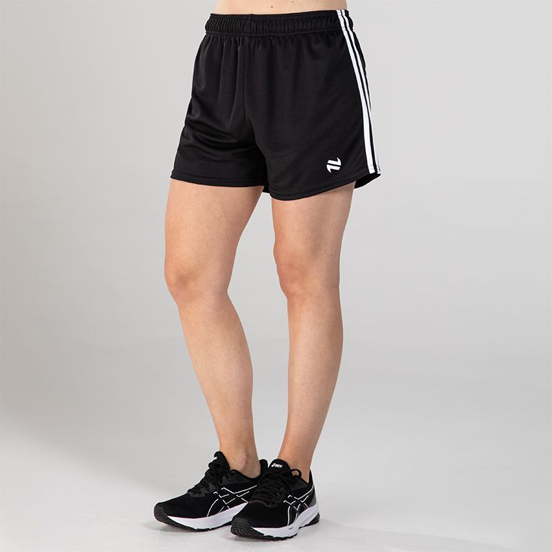 Black Men's O’Neills Kai Shorts with White stripes on each leg and O’Neills logo.