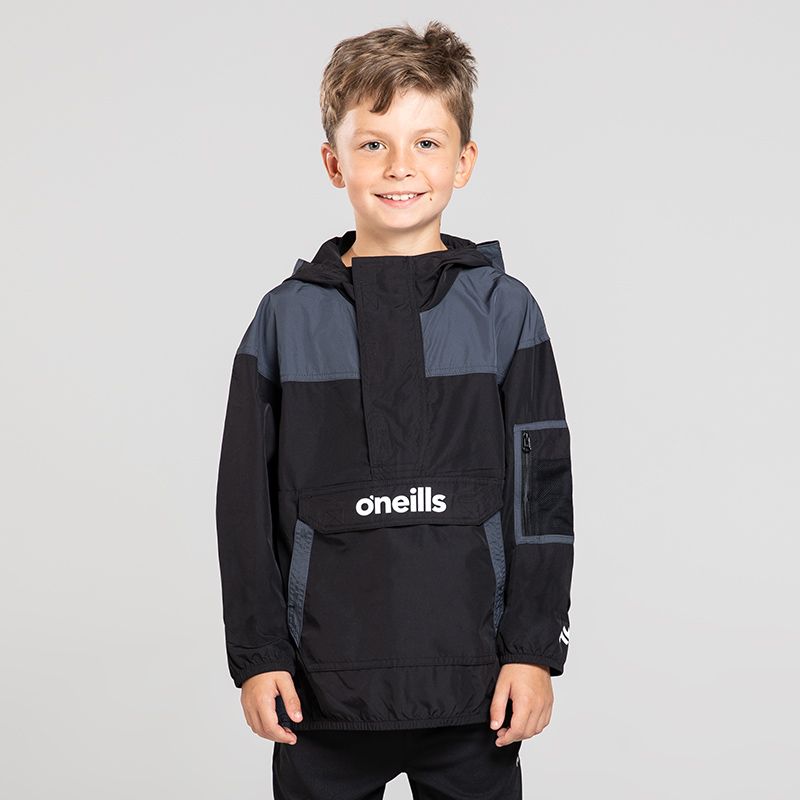  Kids' Drifter Half Zip Hooded Windbreaker Black from O’Neills.