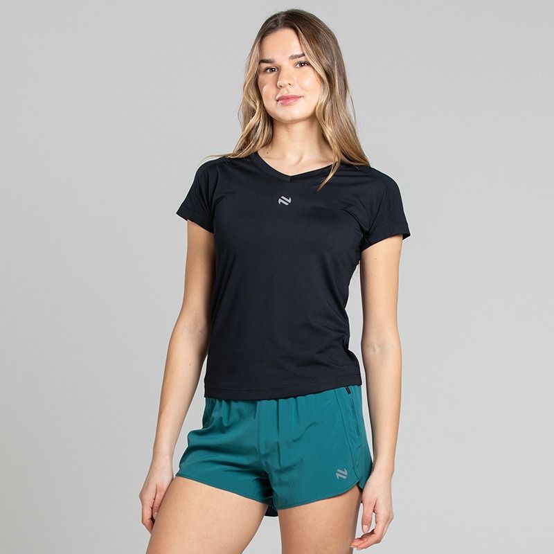 Women's Luxe V-Neck T-Shirt Black from O’Neills