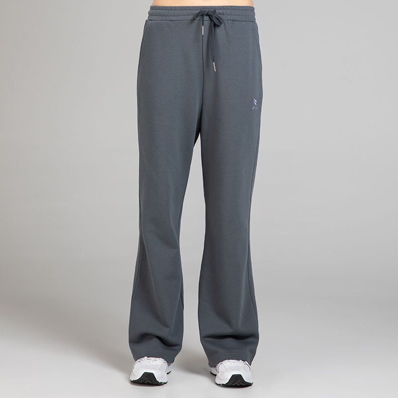 Dark Grey / Purple Women’s Elevate Wide Leg Fleece Bottoms by O’Neills. 