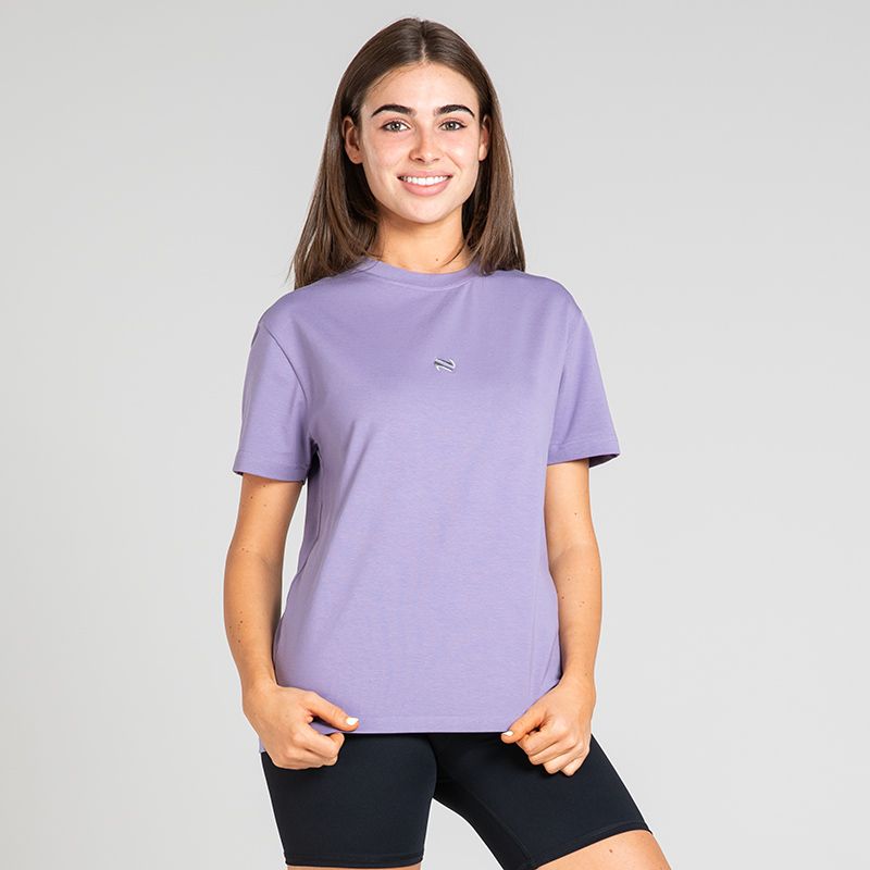 Purple Women’s Recharge T-Shirt with dropped shoulders by O’Neills. 
