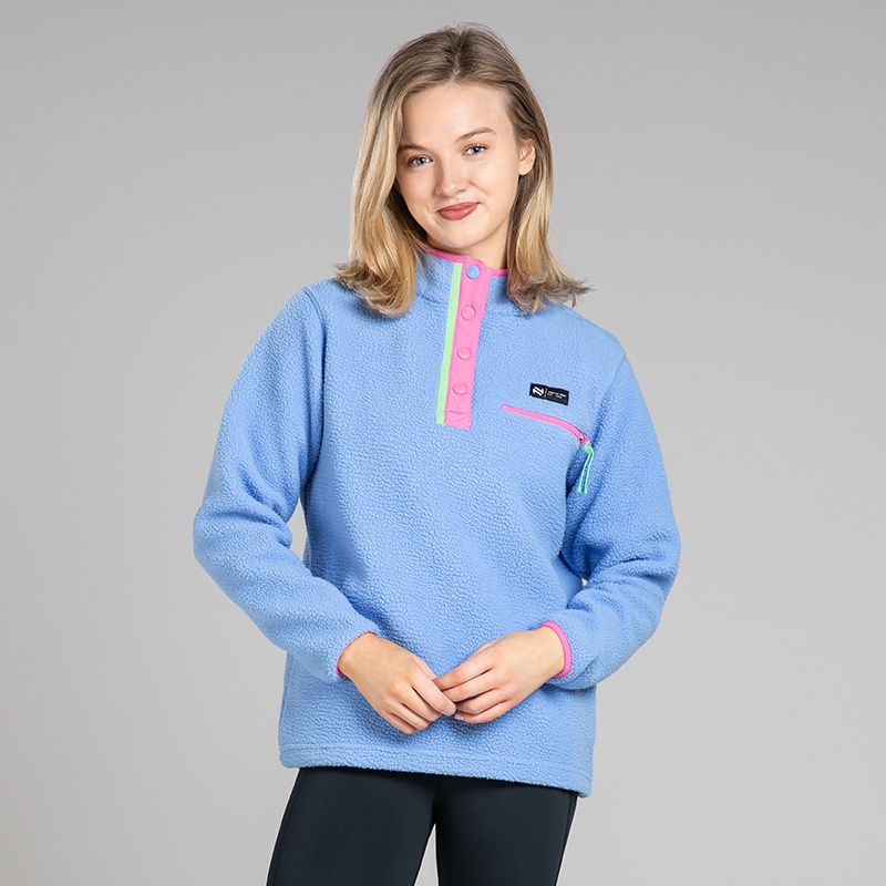 Blue / Pink / Green Stella Snap Fleece Top from O’Neills Sportswear