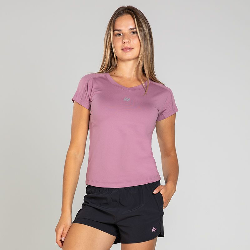 Women's Luxe V-Neck T-Shirt Pink from O’Neills