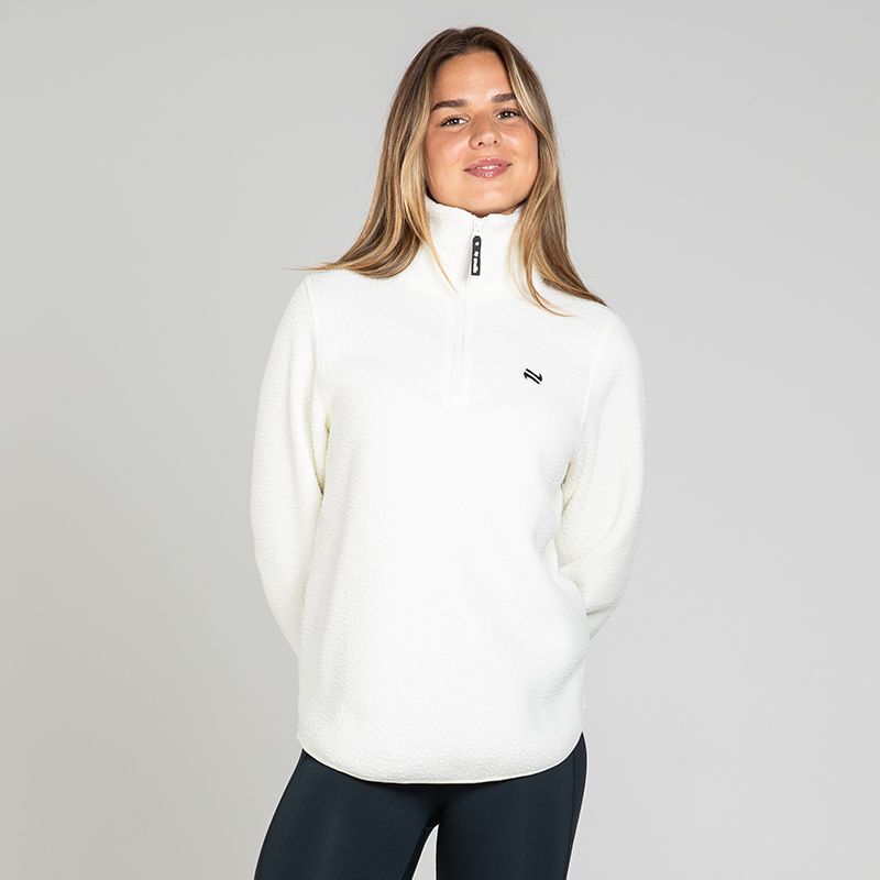 Women’s Pearl Half Zip Sherpa Fleece White from O’Neills 