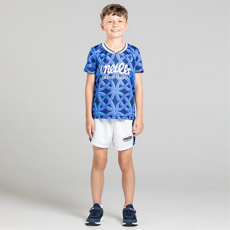 Blue O’Neills Gael Jersey and Shorts set with an all over Celtic inspired design