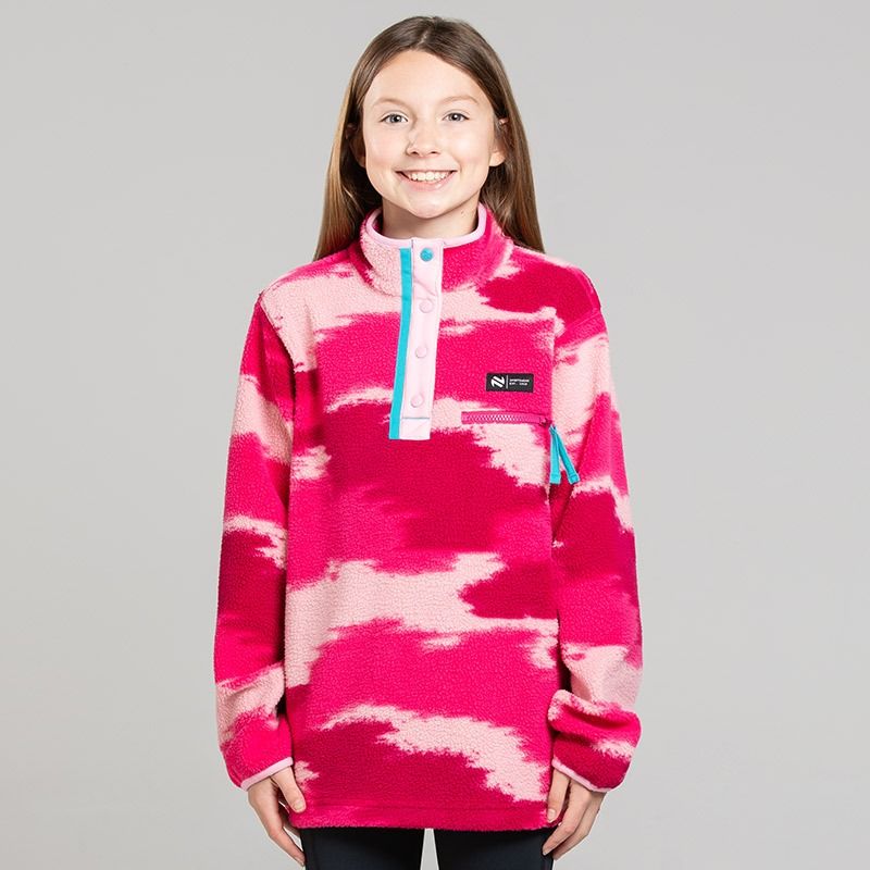 Red Kids Stella Snap Fleece Top from O’Neills Sportswear