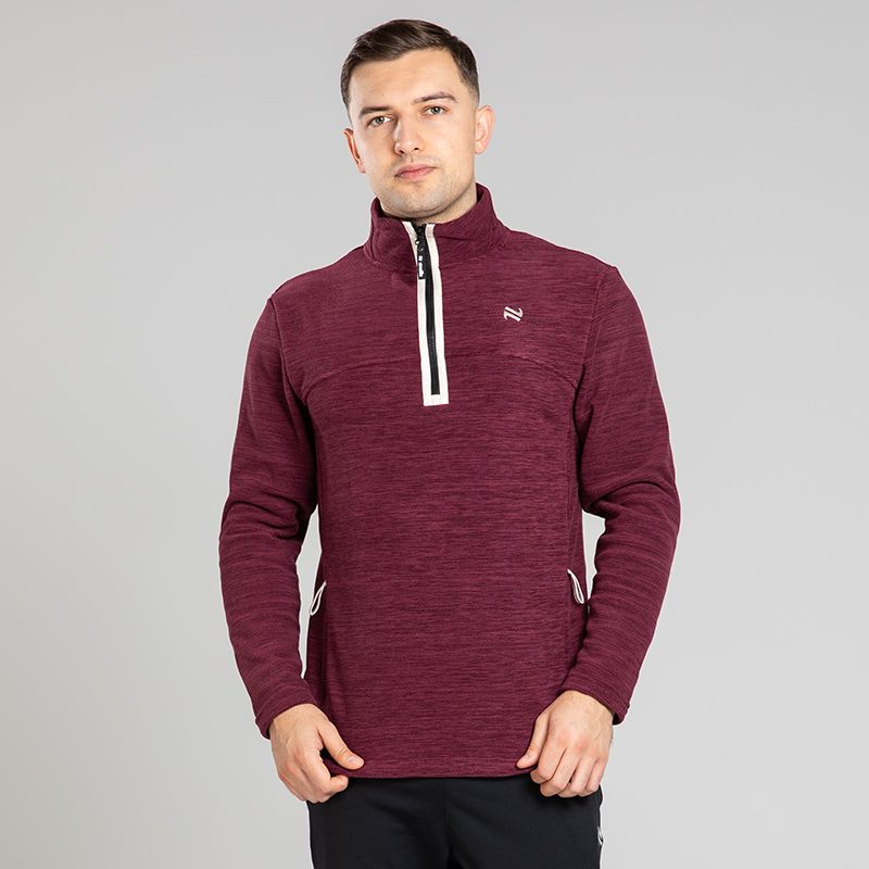 Men's Kinsale Half Zip Fleece Top Maroon from O’Neills 