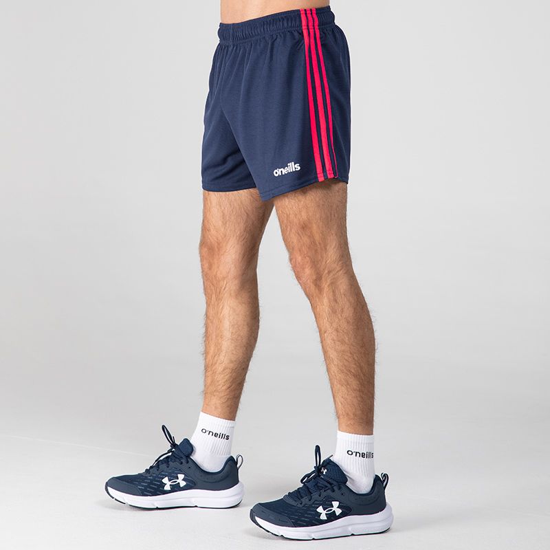 Men's O'Neills Marine and Pink Mourne GAA Shorts.