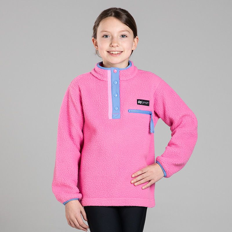 Pink/White/Blue Kids Stella Snap Fleece Top from O’Neills Sportswear