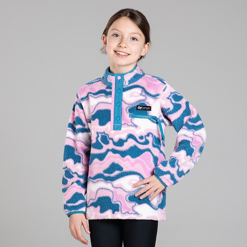 Pink Kids Stella Snap Fleece Top from O’Neills Sportswear
