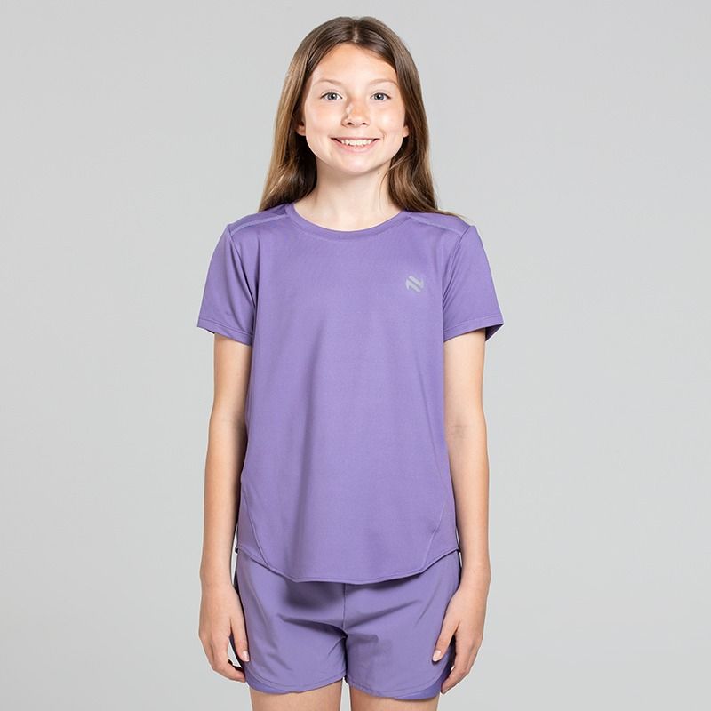 Purple Girls’ Ember Training T-Shirt with soft stretch fabric