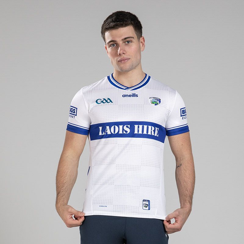 White Laois GAA Player Fit Goalkeeper Jersey 2025 by O’Neills