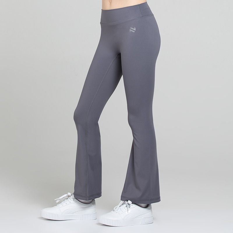 Grey Girls’ Ember Flared Leggings with soft stretch fabric