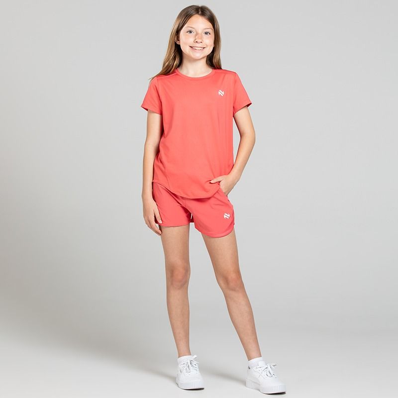Pink Girls' matching training set with Ember T-Shirt and Shorts