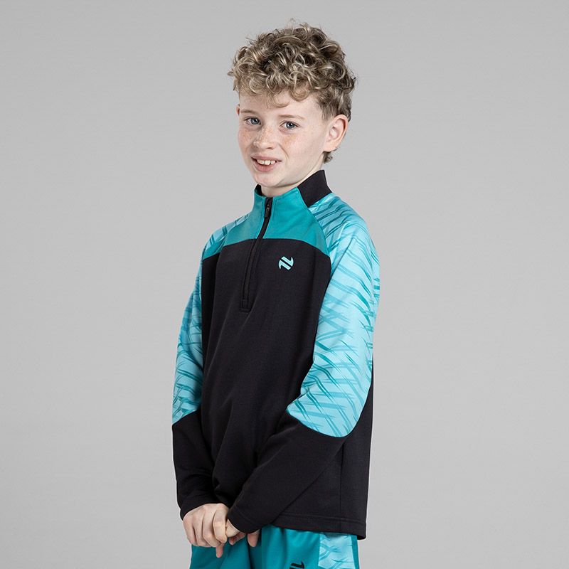 Black Kids' Noah Brushed Half Zip with modern design by O'Neills.