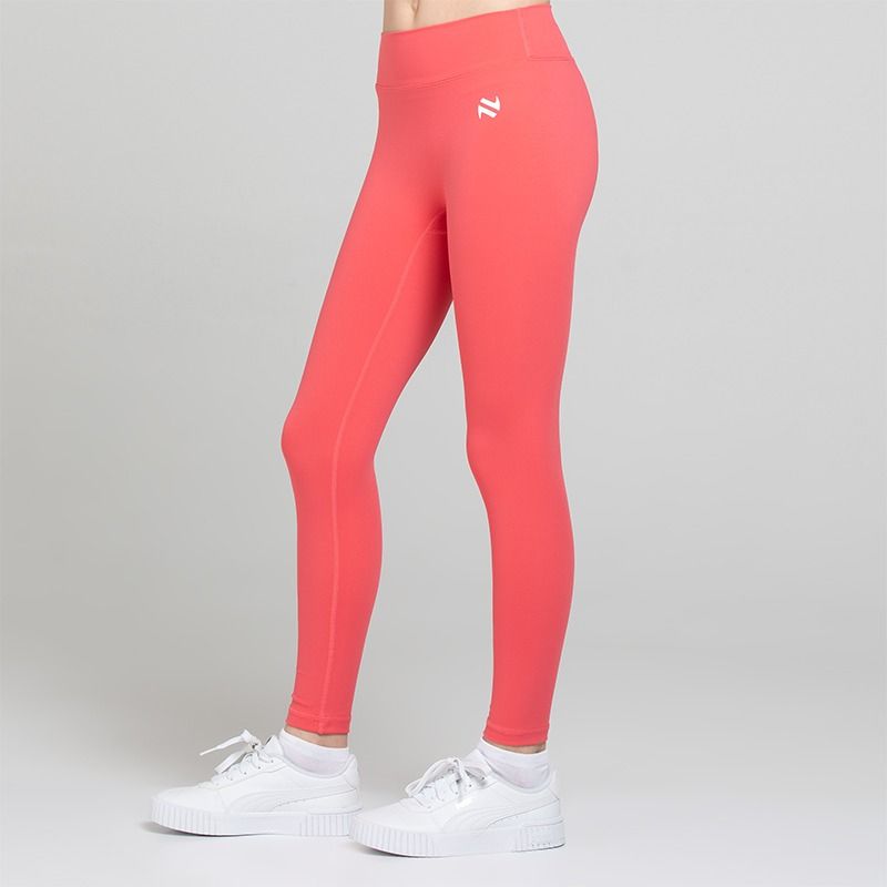 Pink Girls’ Ember Full Length Leggings with high rise waistband