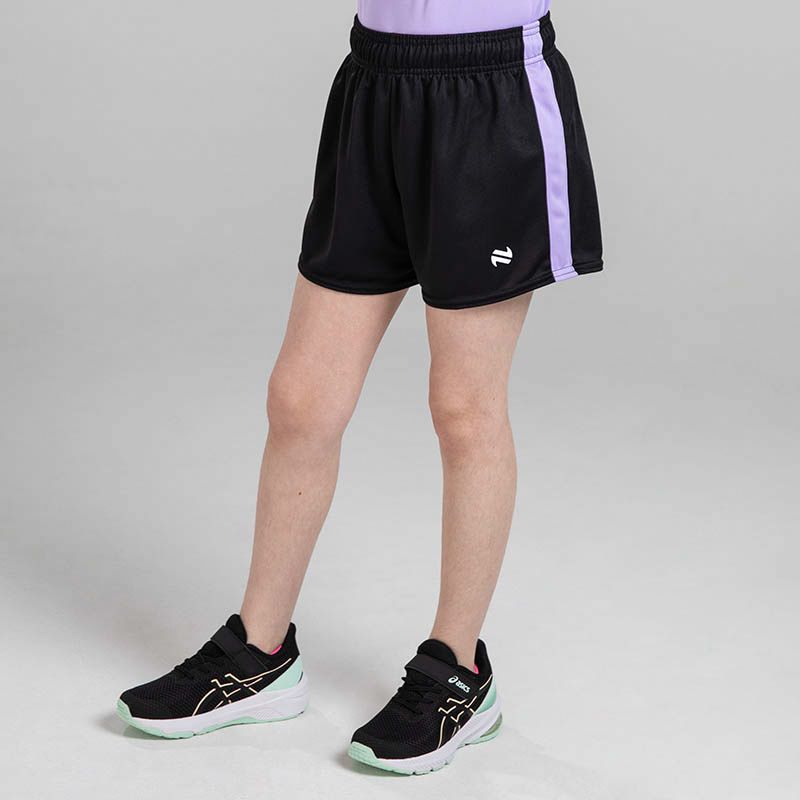 Black Kids' Sports Shorts with elasticated waistband by O’Neills.